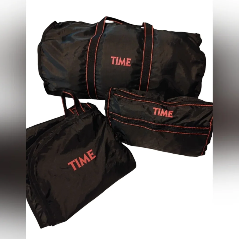 Vintage Time 3 Piece Black Travel Bag Set